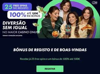 Bónus de Registo e de Boas-Vindas — Diversão sem Igual no Maior Casino Online. Promoção de boas-vindas no Solverde.pt com 25 free spins no registo e bónus de 100% até 100€.